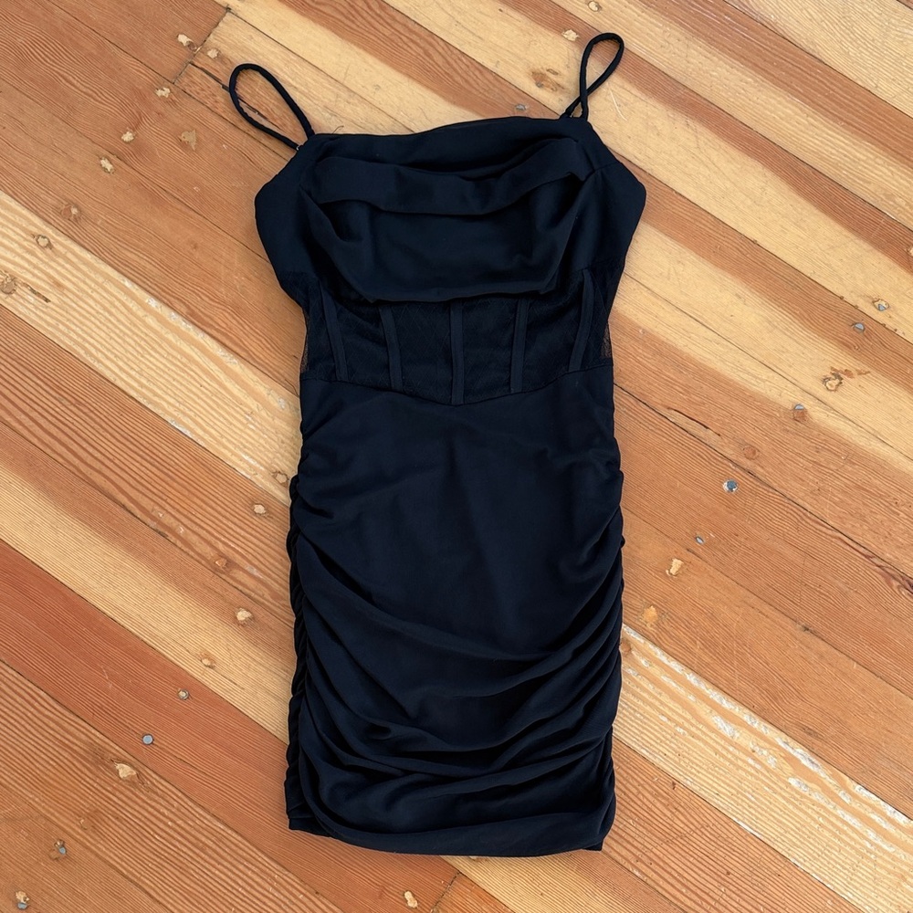 Windsor Bodycon Black Mesh Dress‎ Small